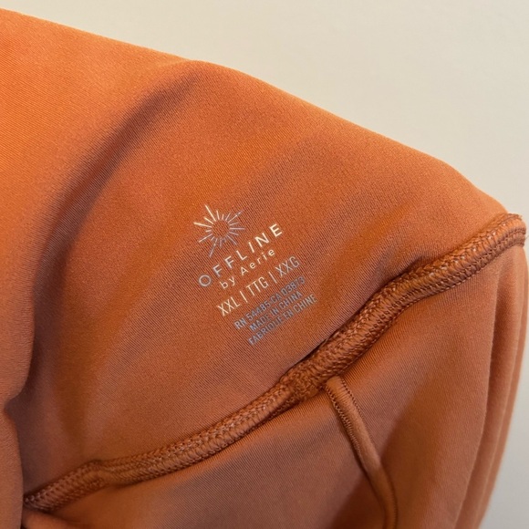 Aerie X Aly Raisman Offline Real Me Preppy Tennis Mini Skort Skirt Shorts Orange - Picture 7 of 9